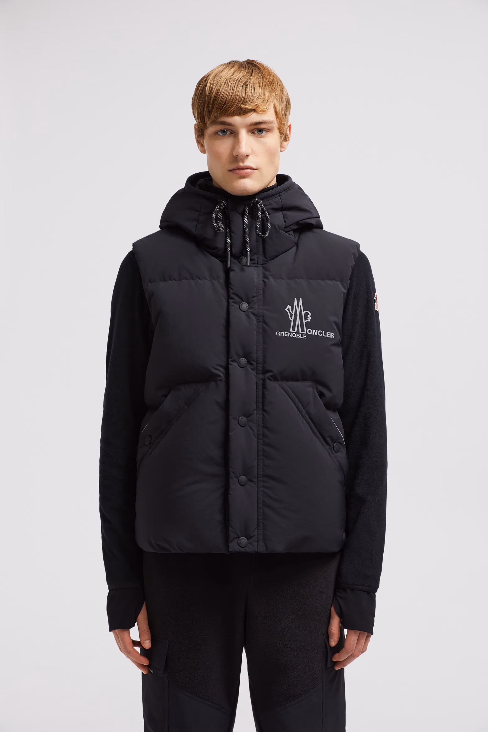 Baldy Hooded Down Vest Men Black Moncler 3